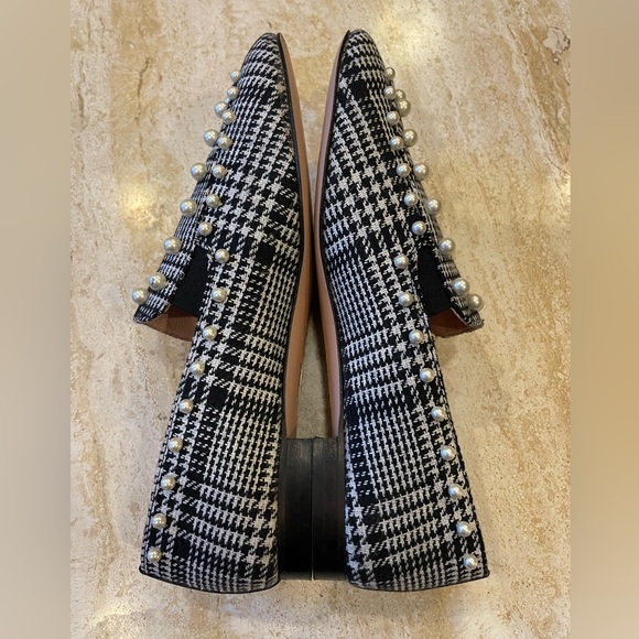 J.CREW PEARL-STUDDED LOAFERS IN GLEN PLAID - Picture 7 of 9